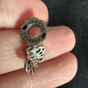 Pandora best friends and friend charm .. 1 of each type of charm